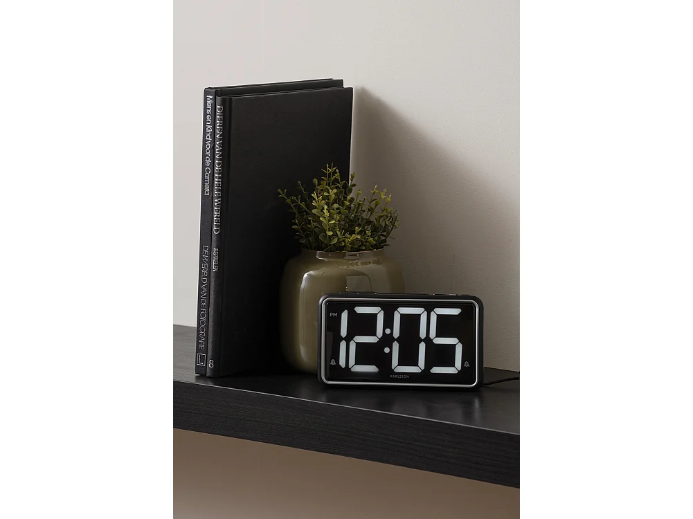 Wekker New Retro - Zwart