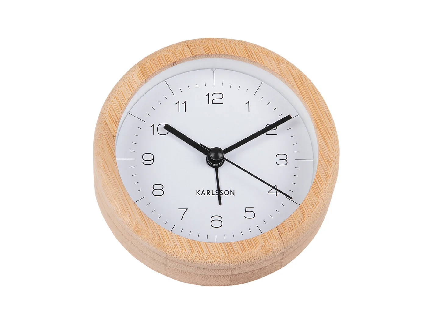 Réveil rond soigné - Blanc