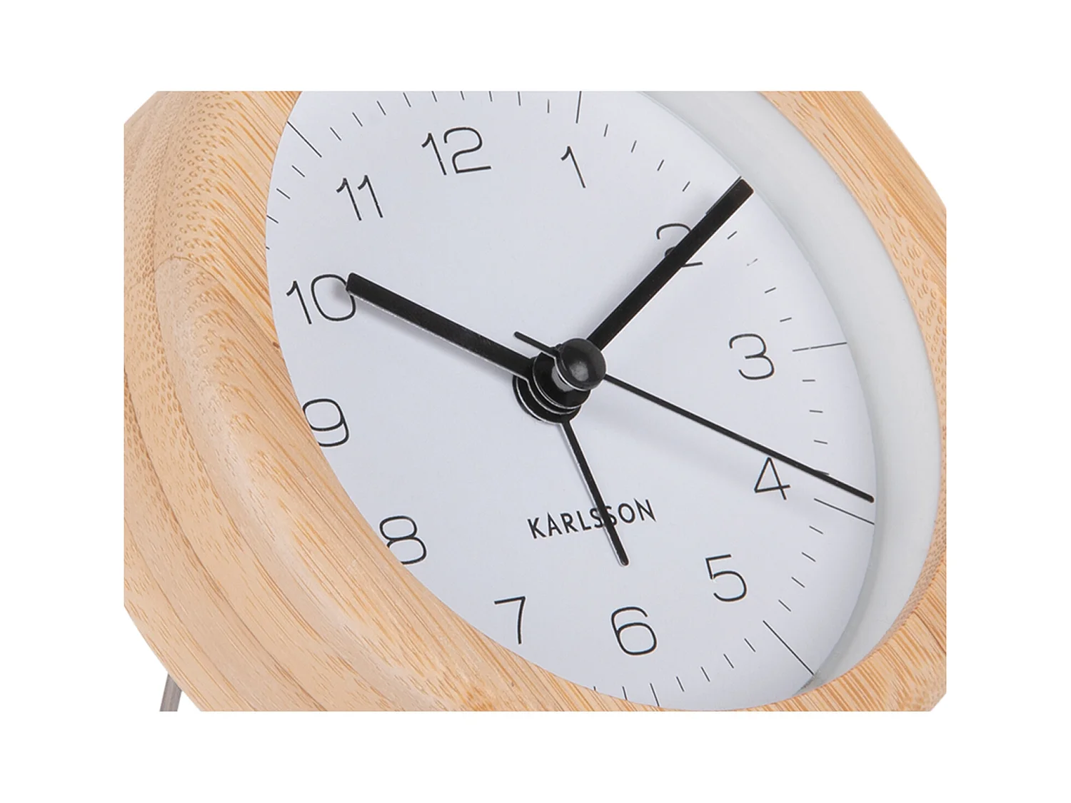 Réveil rond soigné - Blanc