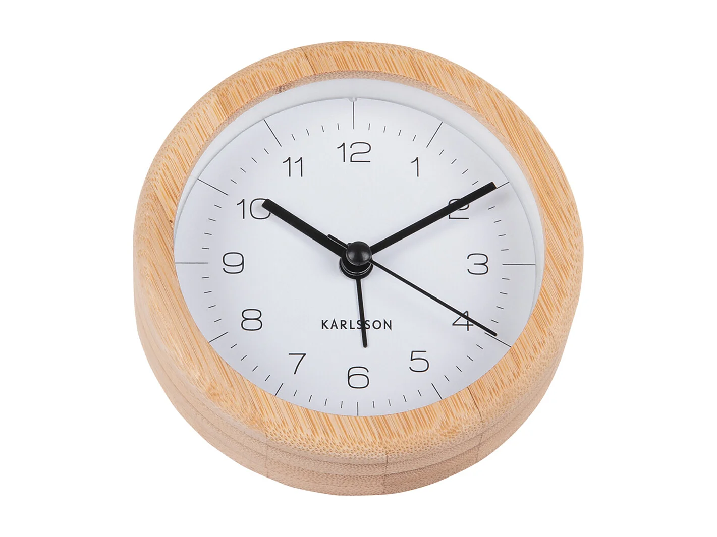 Réveil rond soigné - Blanc