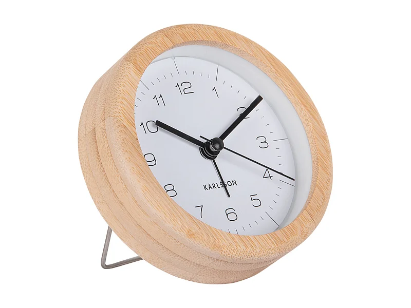 Réveil rond soigné - Blanc