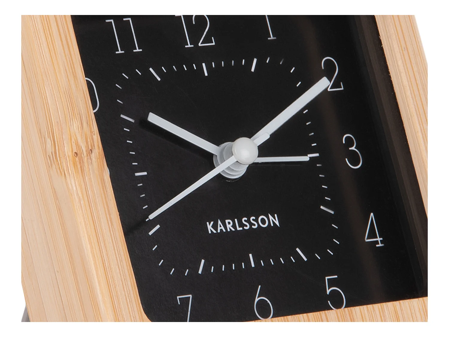 Réveil carré soigné - Noir