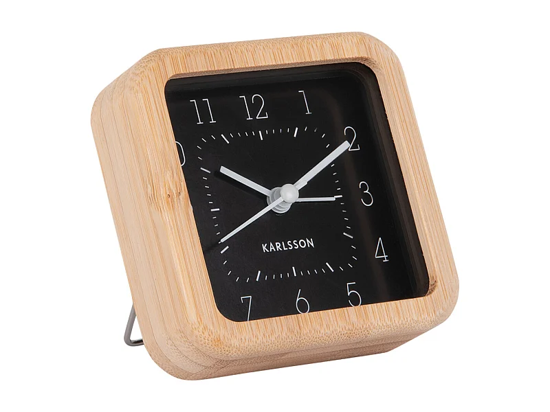 Réveil carré soigné - Noir