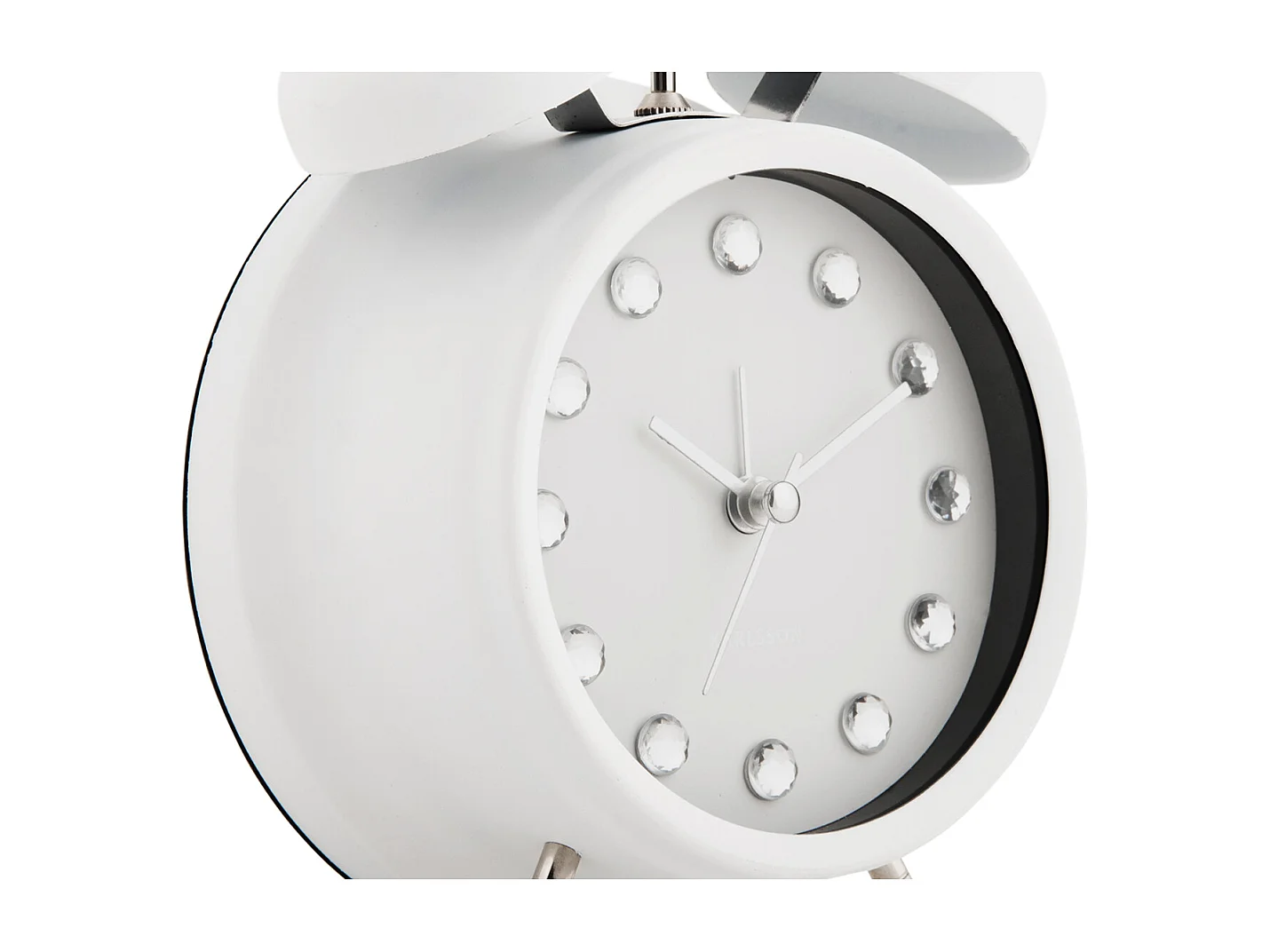 Réveil Glam Diamonds - Blanc