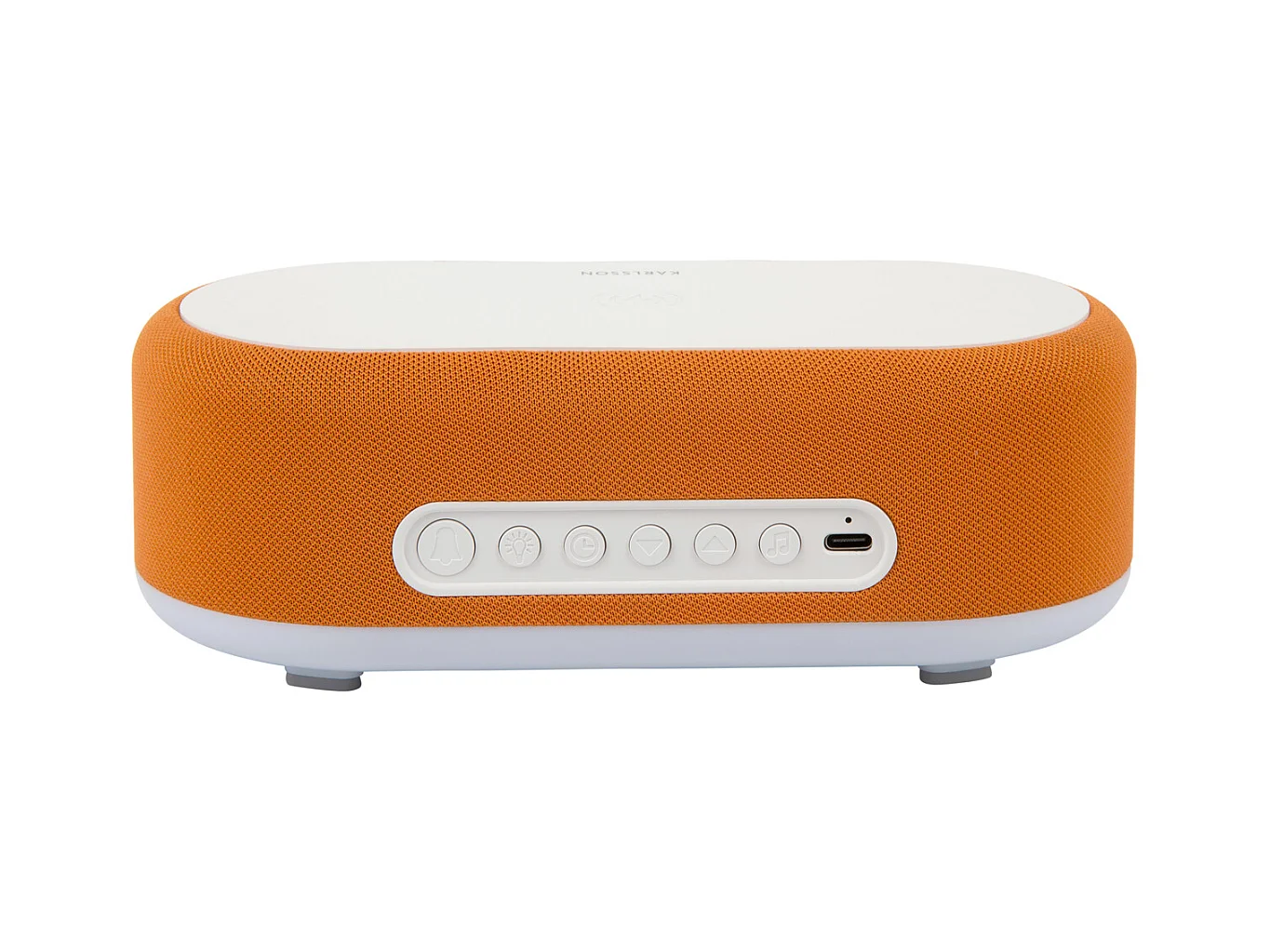 Réveil Vogue avec chargeur et Bluetooth - Orange vif