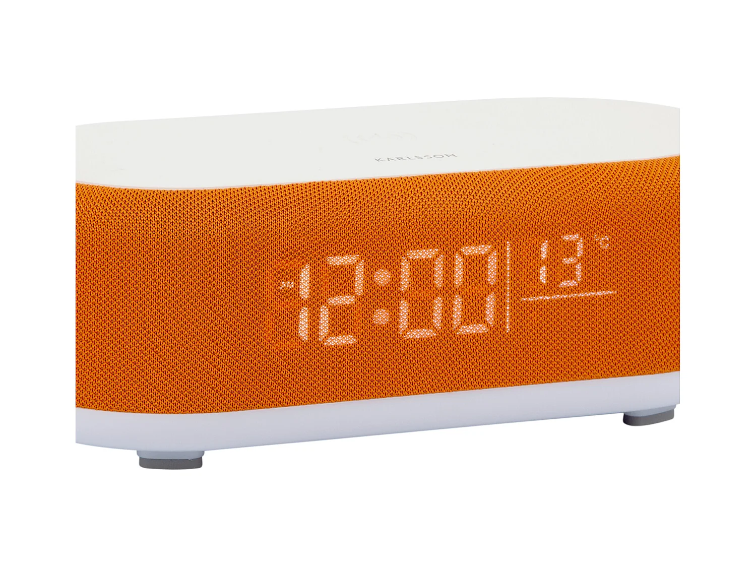 Réveil Vogue avec chargeur et Bluetooth - Orange vif