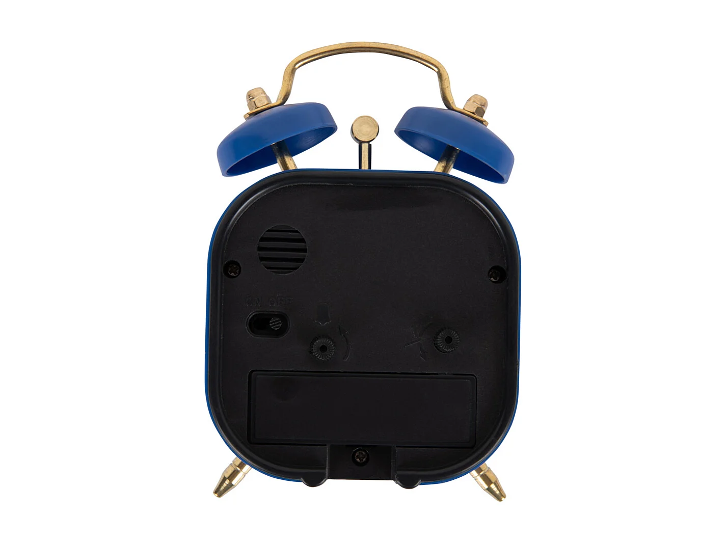 Réveil carré métallique glamour - Bleu foncé