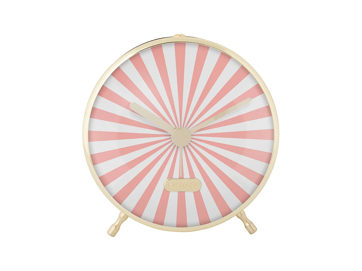 Réveil Candy Swirl - Flamant rose et blanc