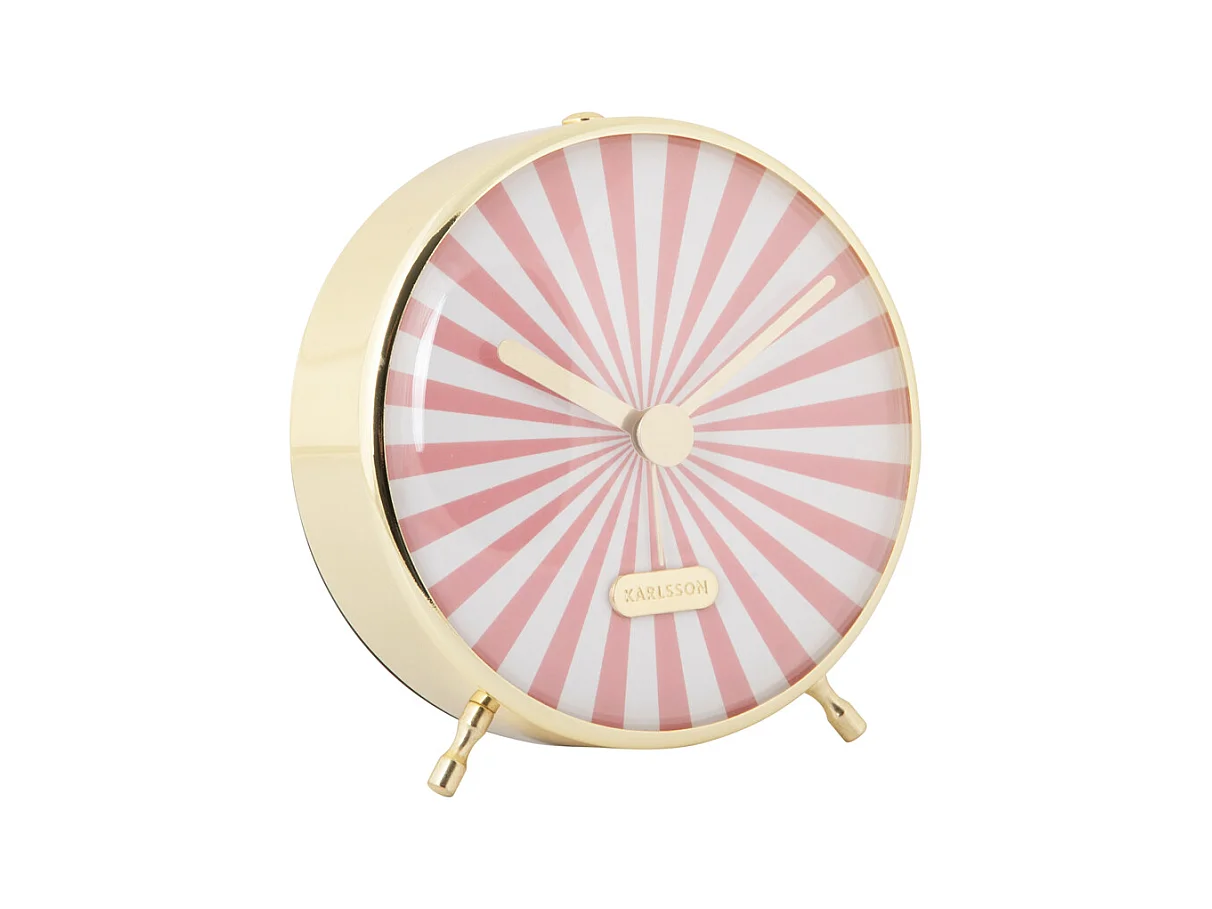 Réveil Candy Swirl - Flamant rose et blanc