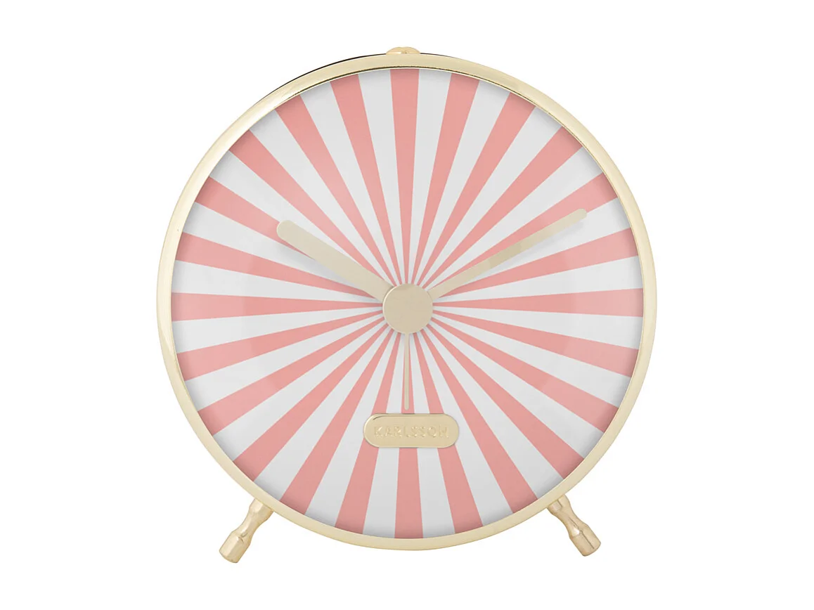 Réveil Candy Swirl - Flamant rose et blanc