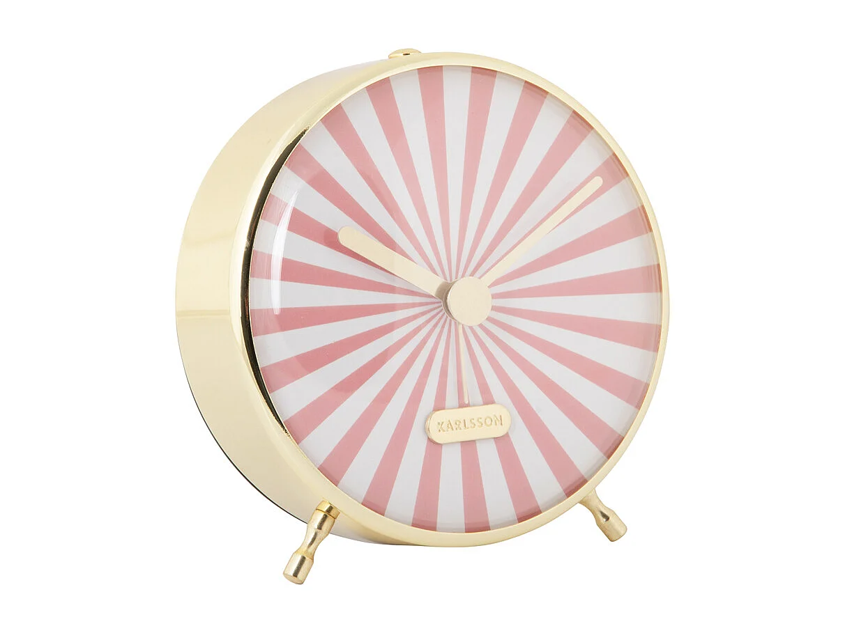 Réveil Candy Swirl - Flamant rose et blanc