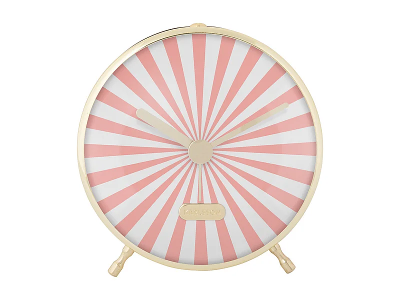 Réveil Candy Swirl - Flamant rose et blanc