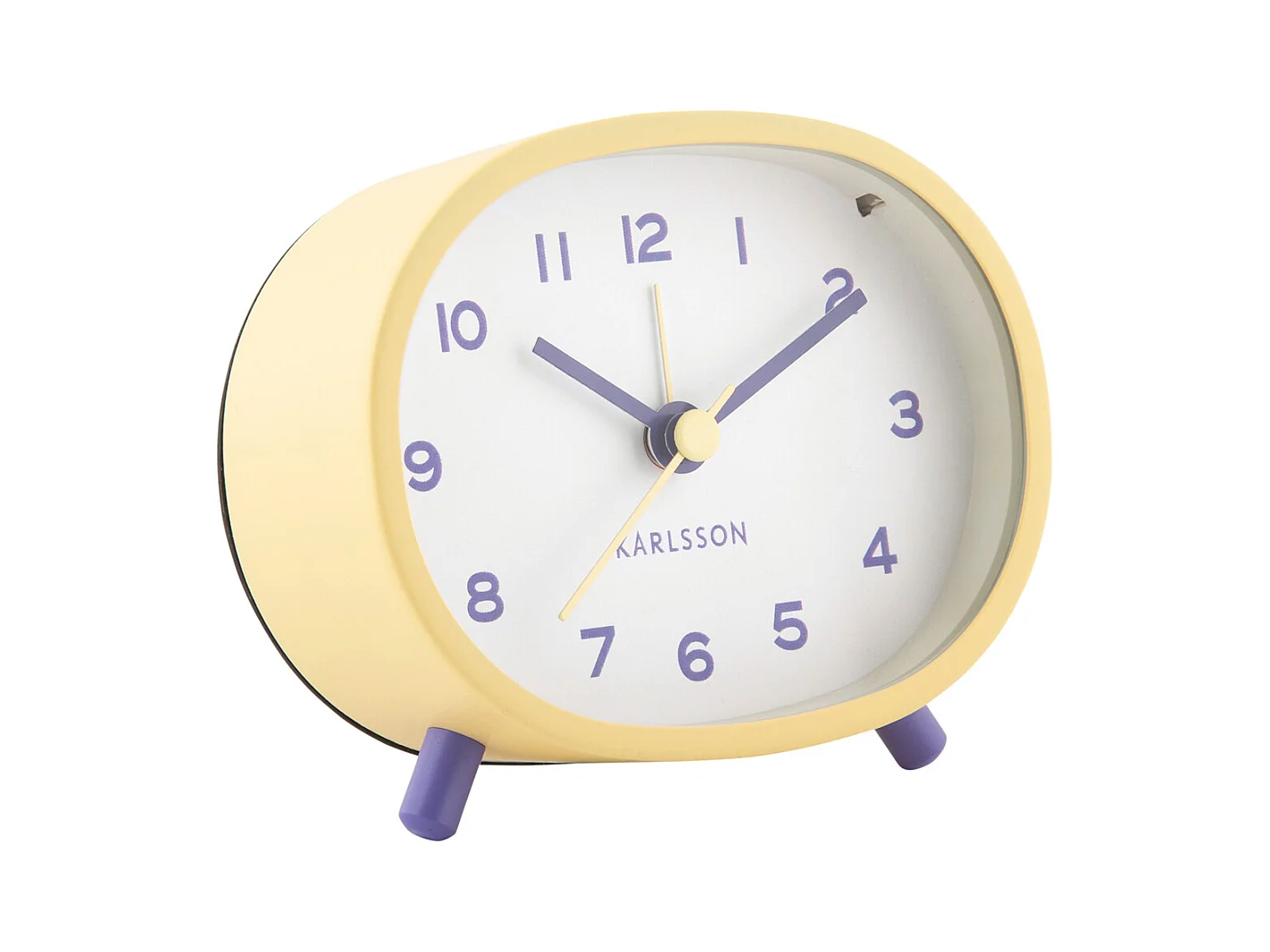 Réveil Cheeky Oval - Jaune doux