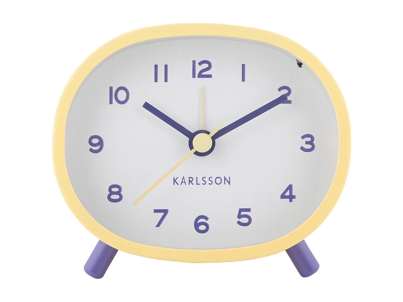 Réveil Cheeky Oval - Jaune doux