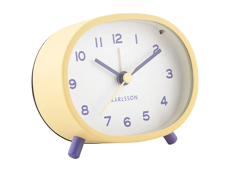 Réveil Cheeky Oval - Jaune doux