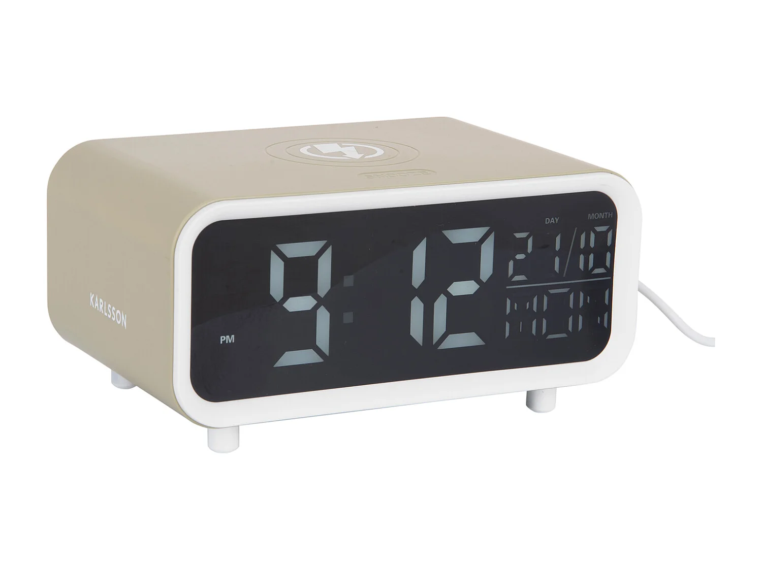 Wekker Chunky LED w. Phone Charger - Tea green