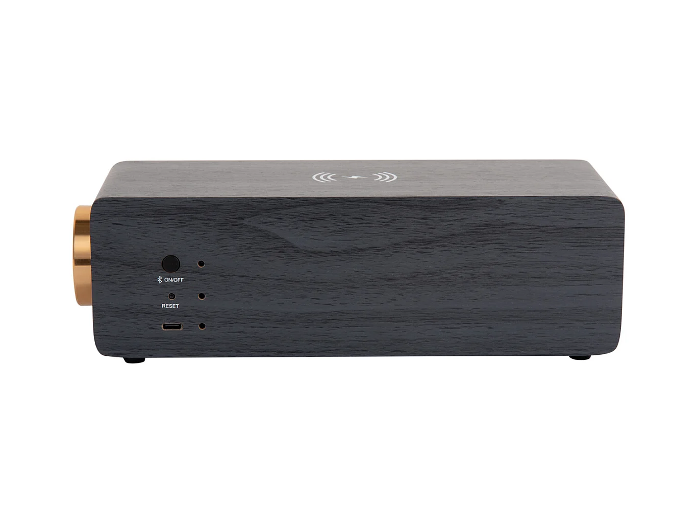 Réveil classique avec haut-parleur Bluetooth et chargeur de téléphone - Noir