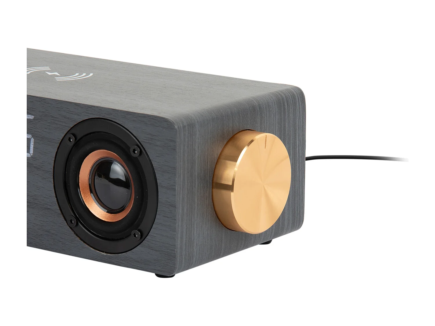 Réveil classique avec haut-parleur Bluetooth et chargeur de téléphone - Noir