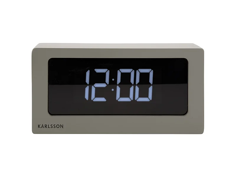 Réveil LED en boîte - Gris chaud