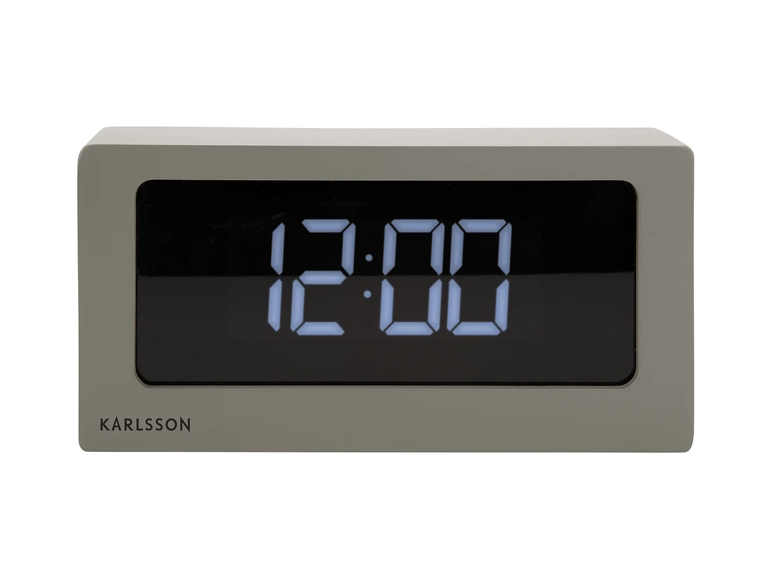 Réveil LED en boîte - Gris chaud