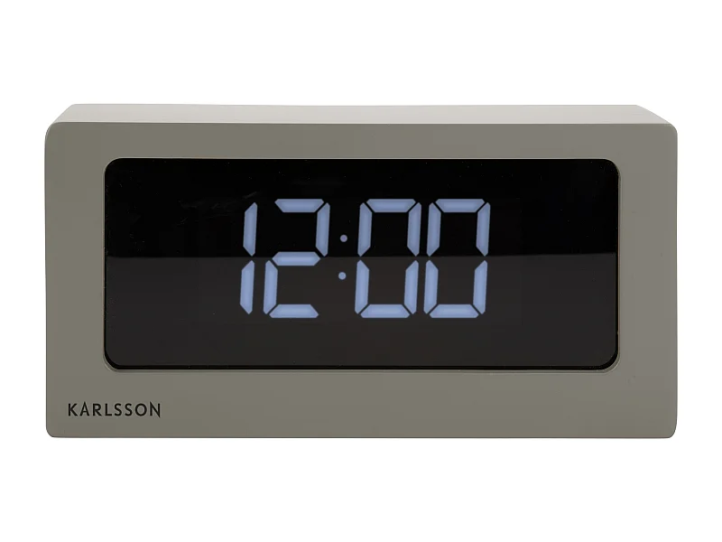 Réveil LED en boîte - Gris chaud