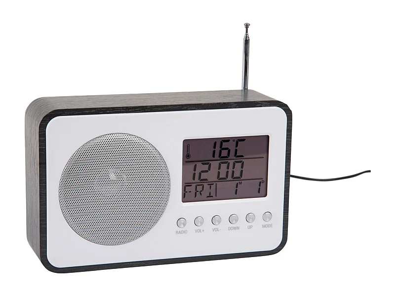 Wekker FM Radio - Zwart