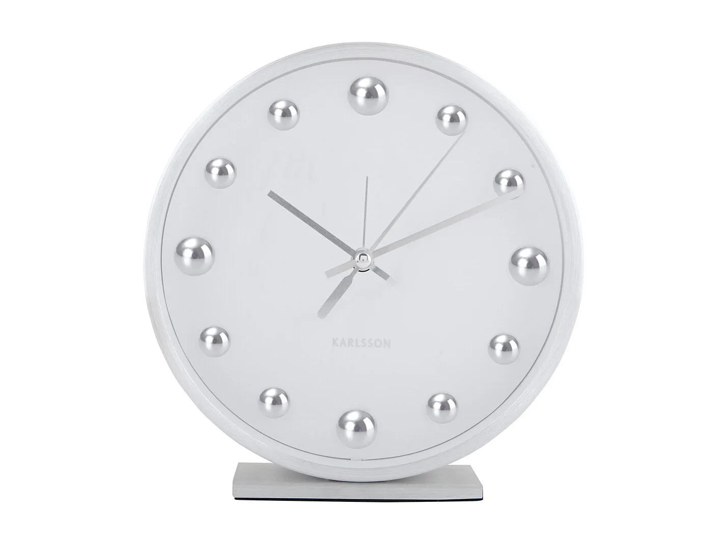 Despertador con puntos brillantes - Blanco