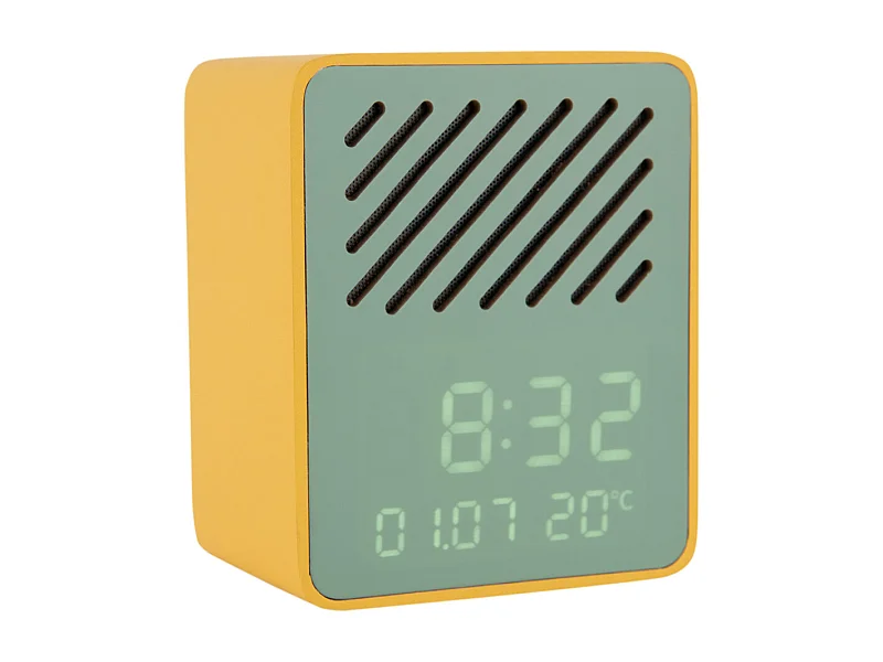 Réveil Funky Vibes Bluetooth Speaker - Jaune vif et vert