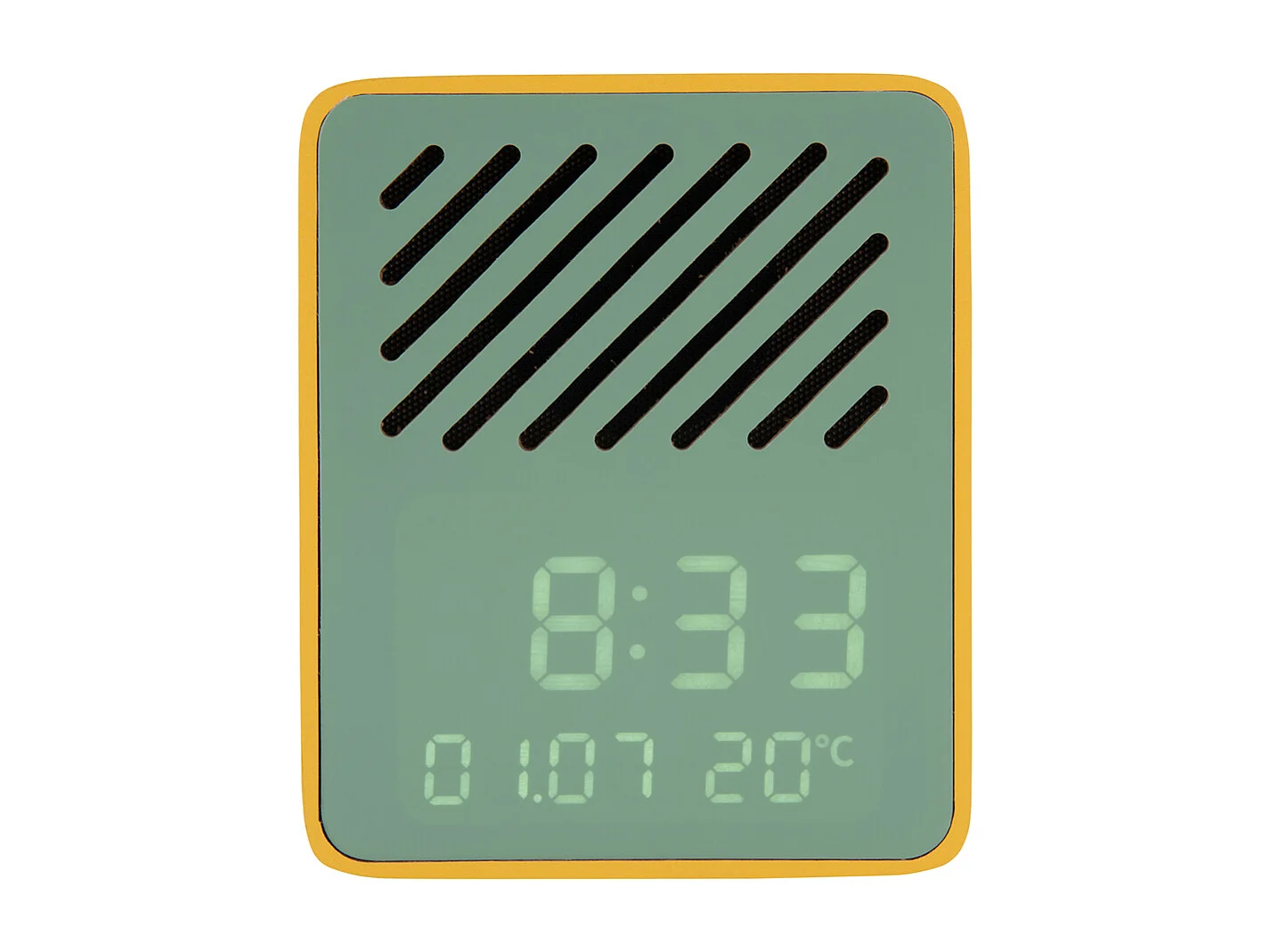 Réveil Funky Vibes Bluetooth Speaker - Jaune vif et vert