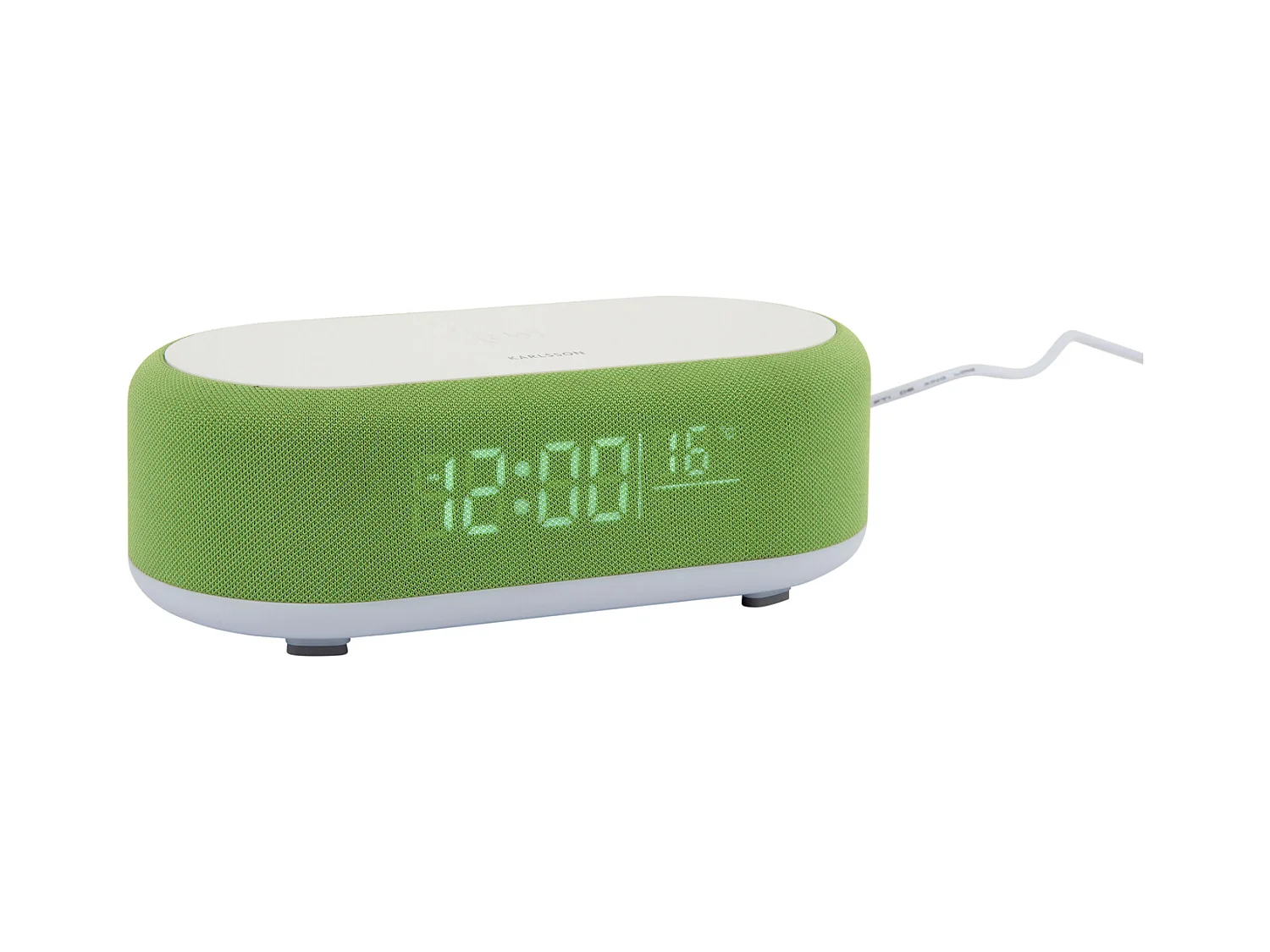 Réveil Vogue avec chargeur et Bluetooth - Vert vif