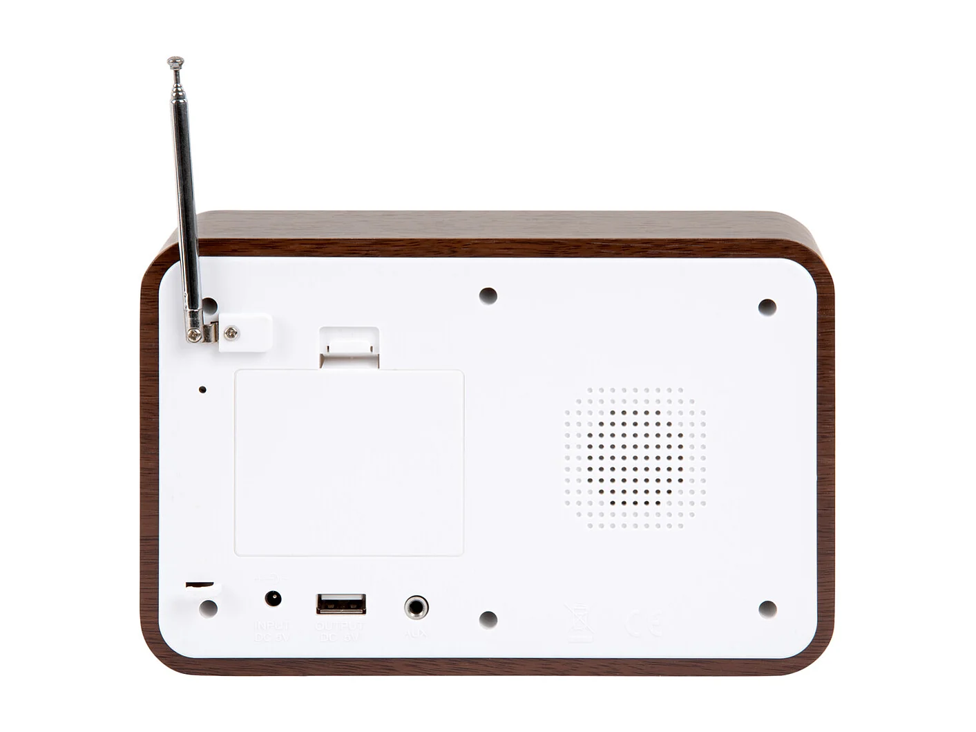 Radio-réveil FM - Bois foncé