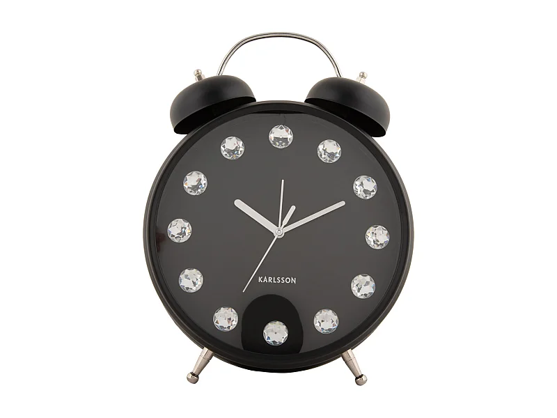 Réveil Glam Diamonds XL - Noir