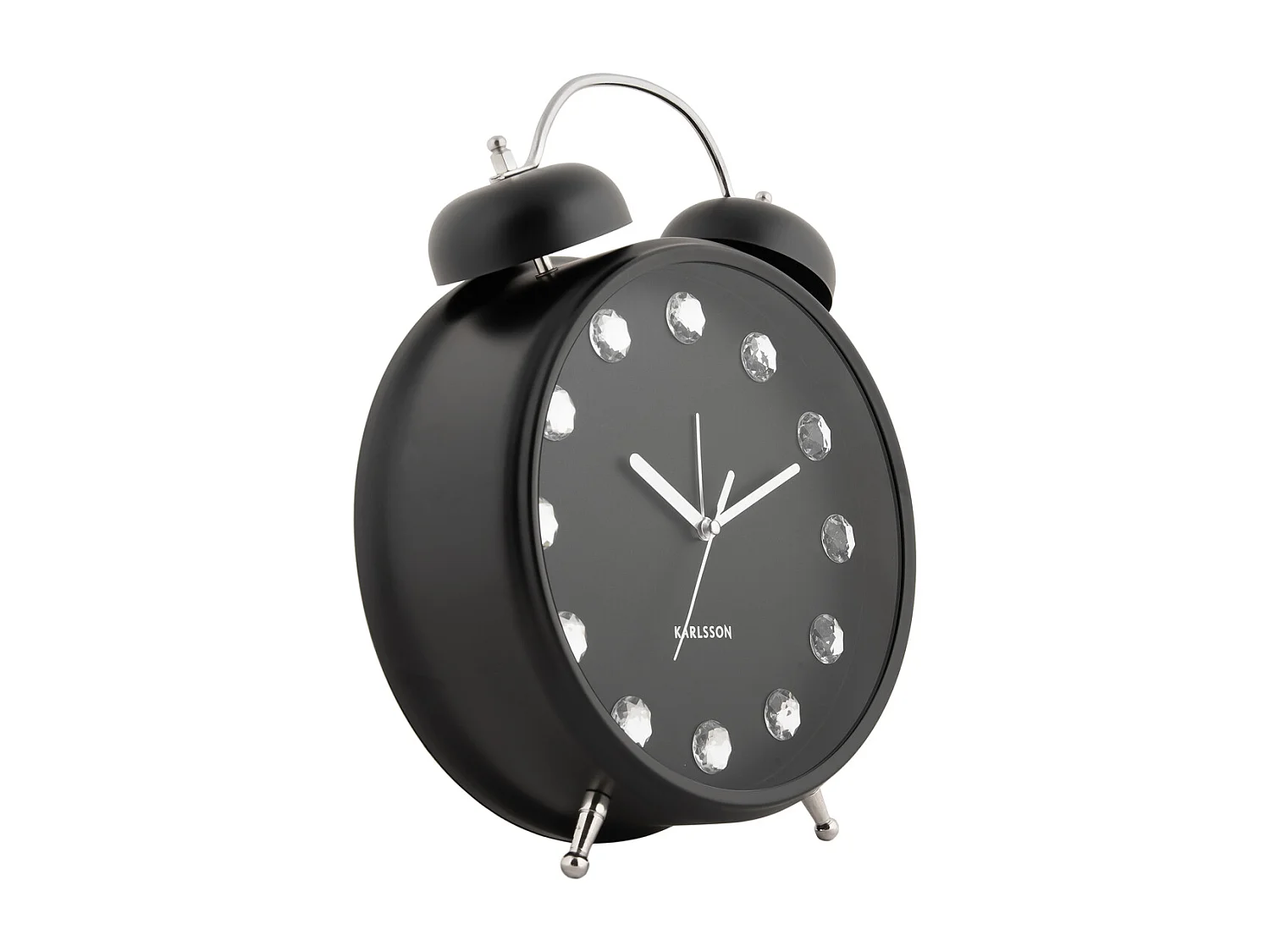 Wecker Glam Diamonds XL - Schwarz