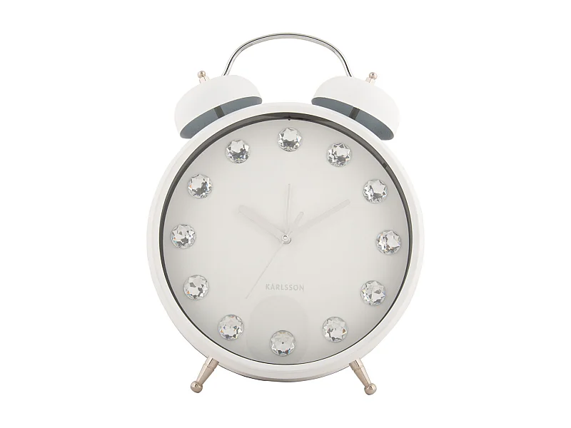 Despertador Glam Diamonds XL - Blanco
