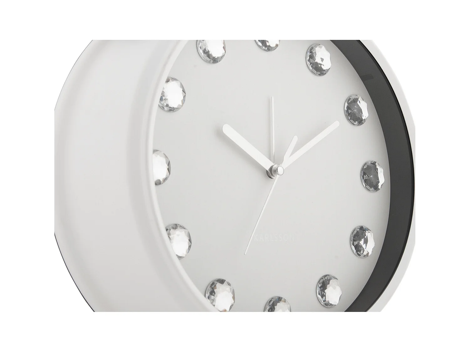 Wecker Glam Diamonds XL - Weiß