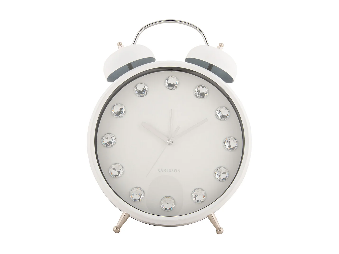 Despertador Glam Diamonds XL - Blanco