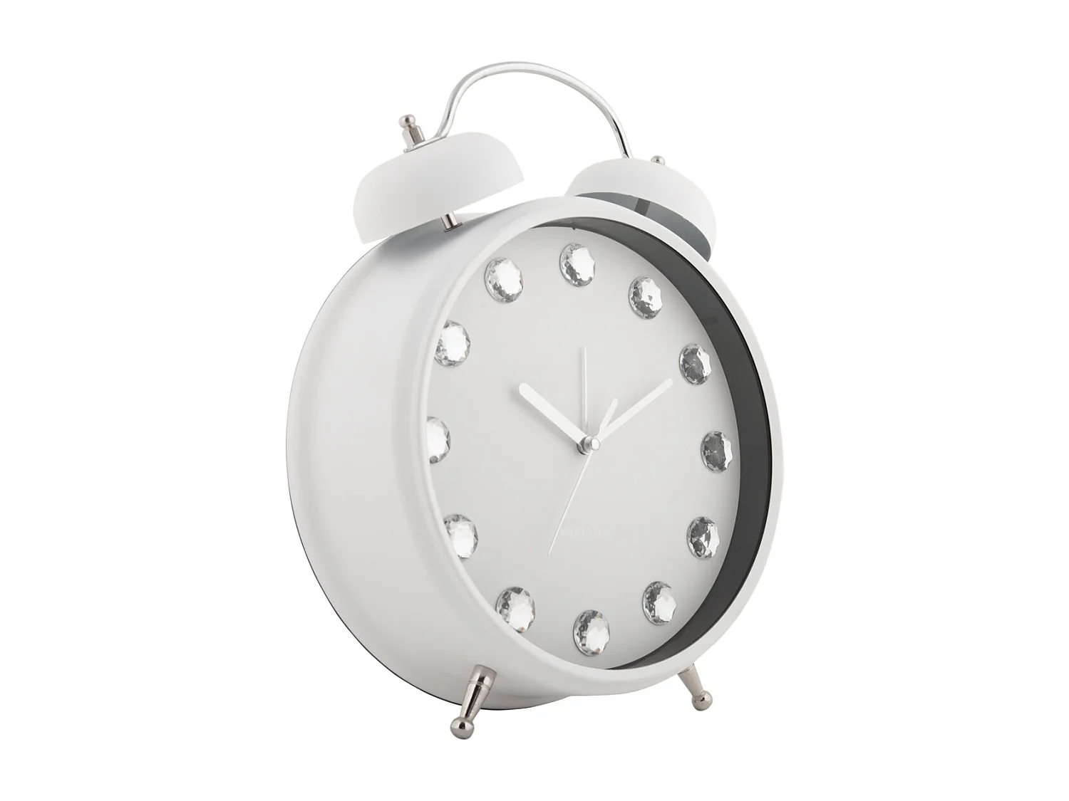 Despertador Glam Diamonds XL - Blanco