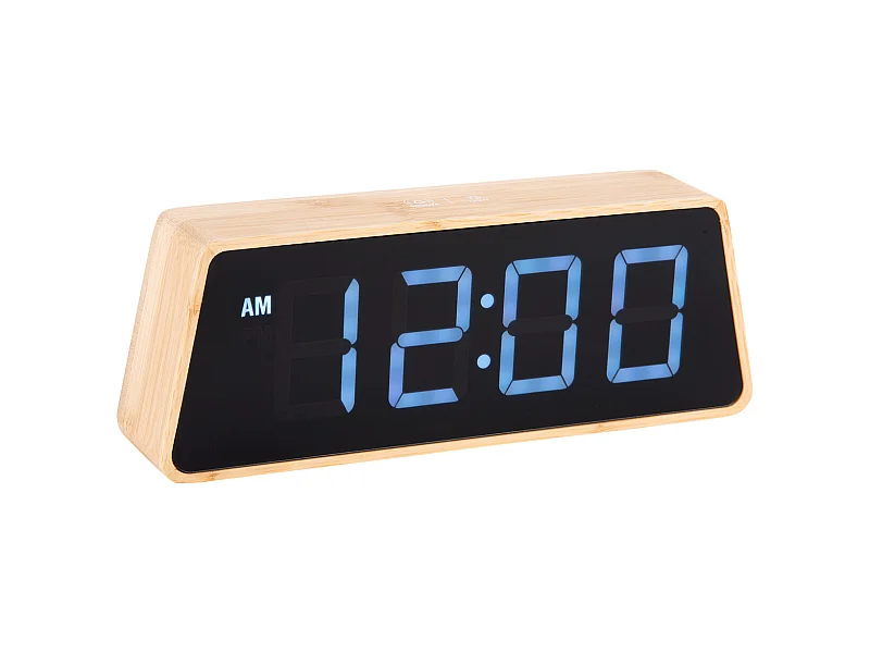 Wecker mit Farbwechsel-LED - Bambus