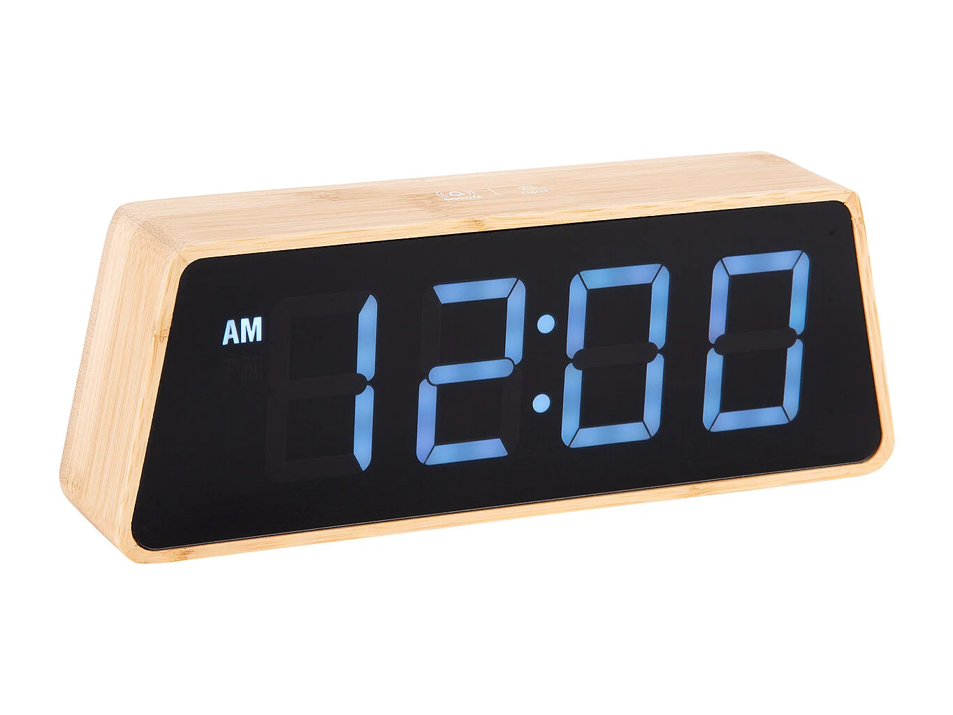 Wekker Changing Colour LED - Bamboe