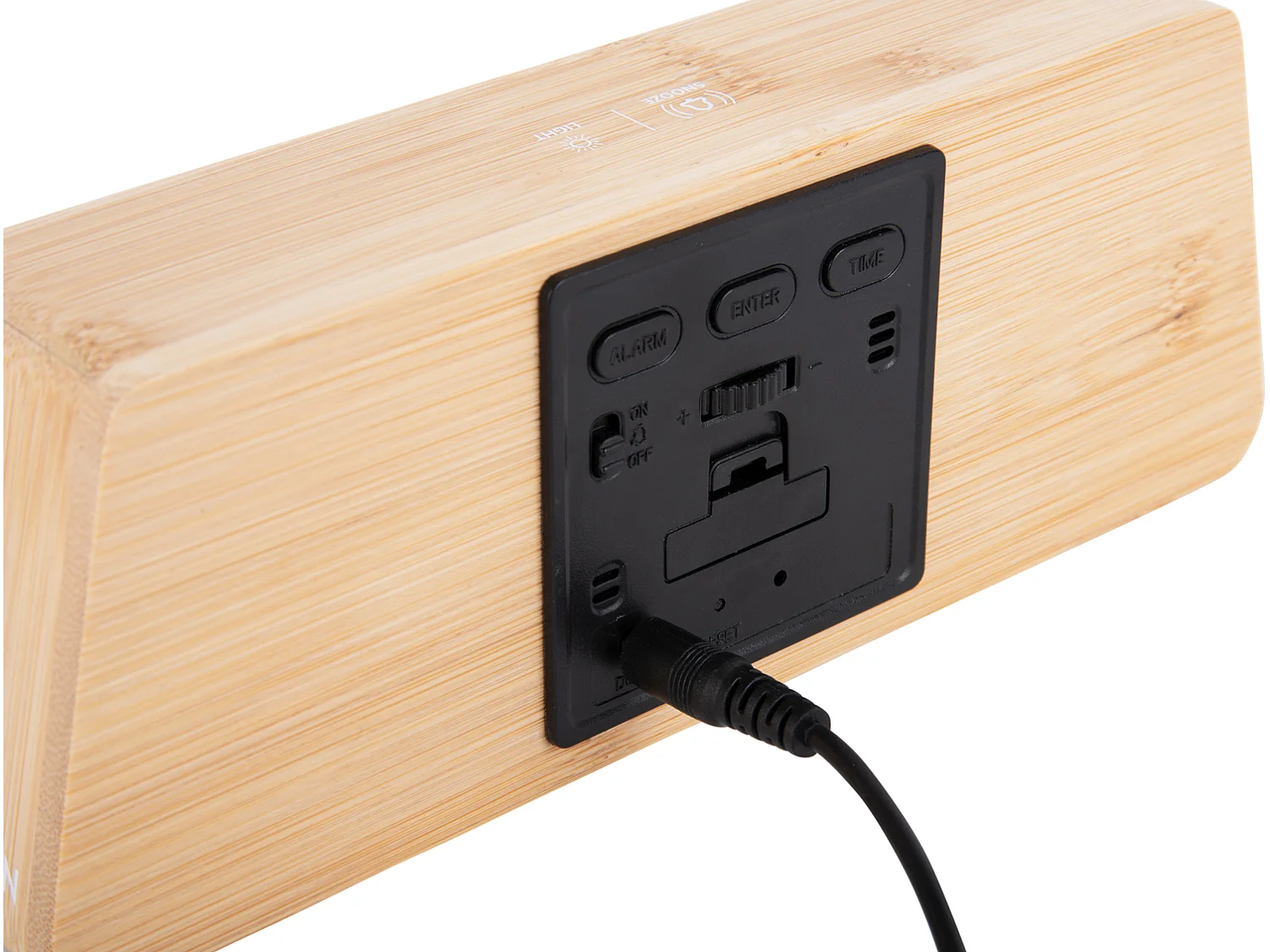 Wekker Changing Colour LED - Bamboe