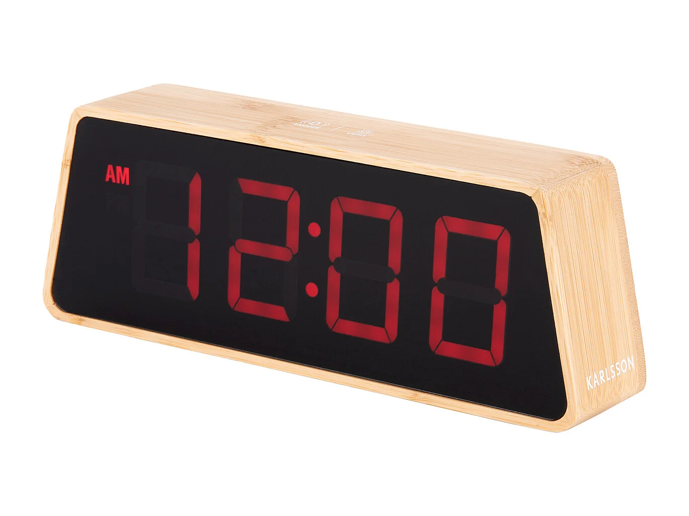 Wekker Changing Colour LED - Bamboe