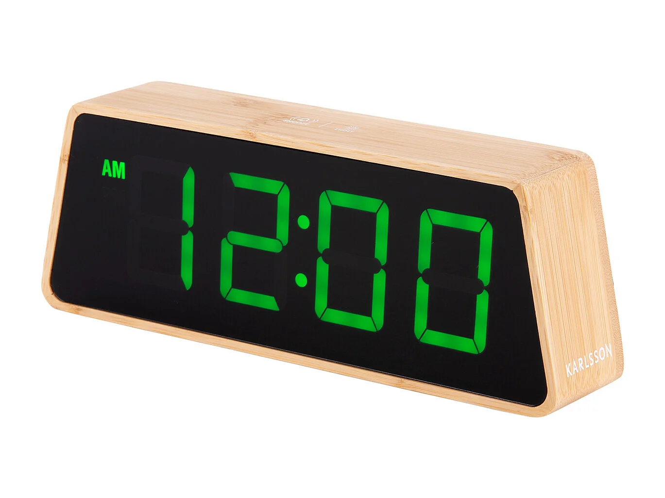 Wekker Changing Colour LED - Bamboe