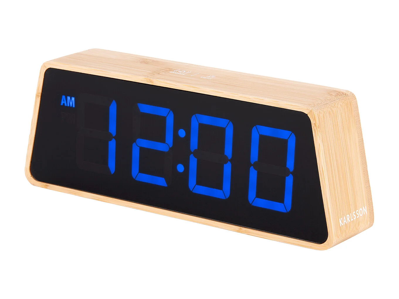 Wekker Changing Colour LED - Bamboe