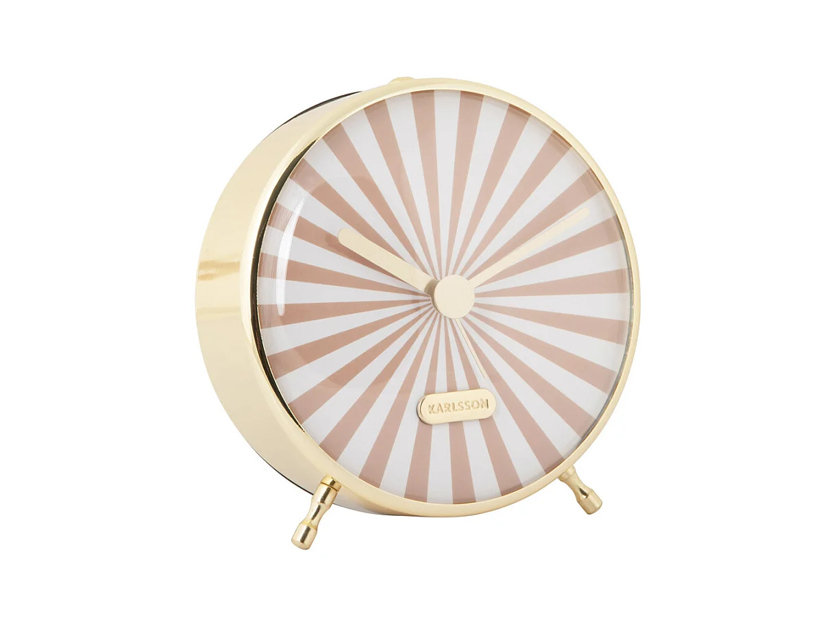 Réveil Candy Swirl - Marron doux et blanc