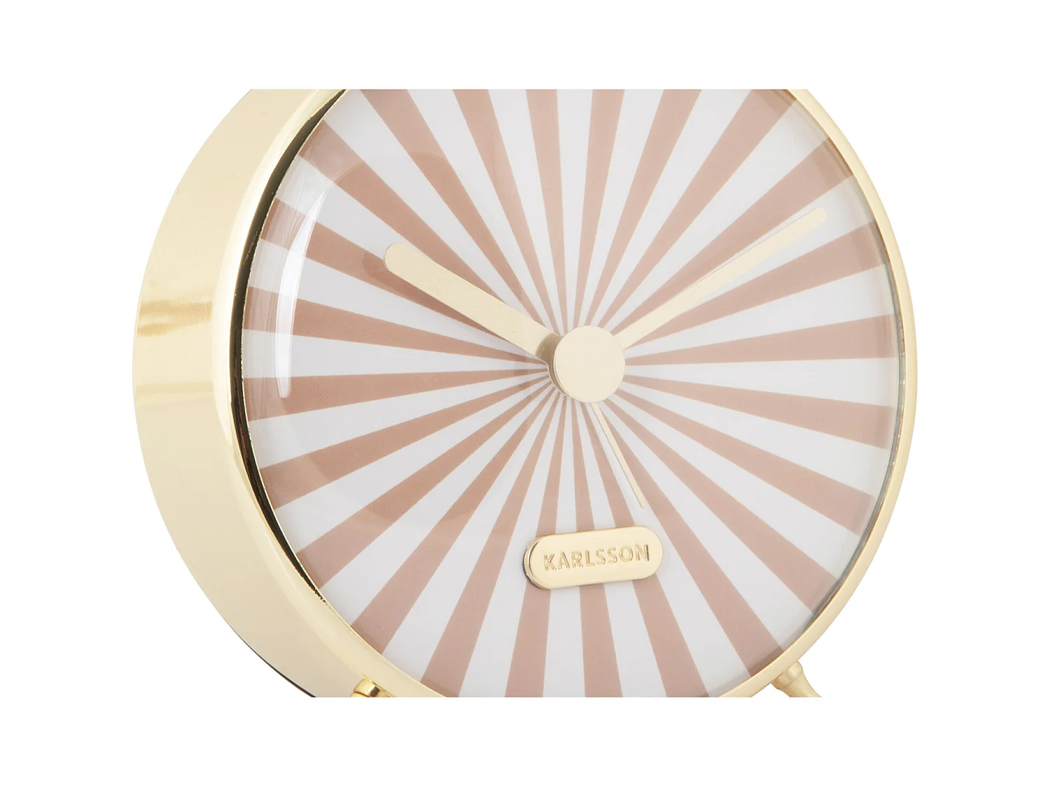 Réveil Candy Swirl - Marron doux et blanc