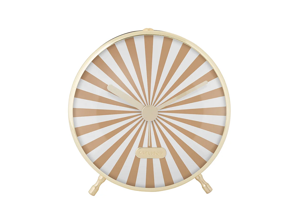 Réveil Candy Swirl - Marron doux et blanc