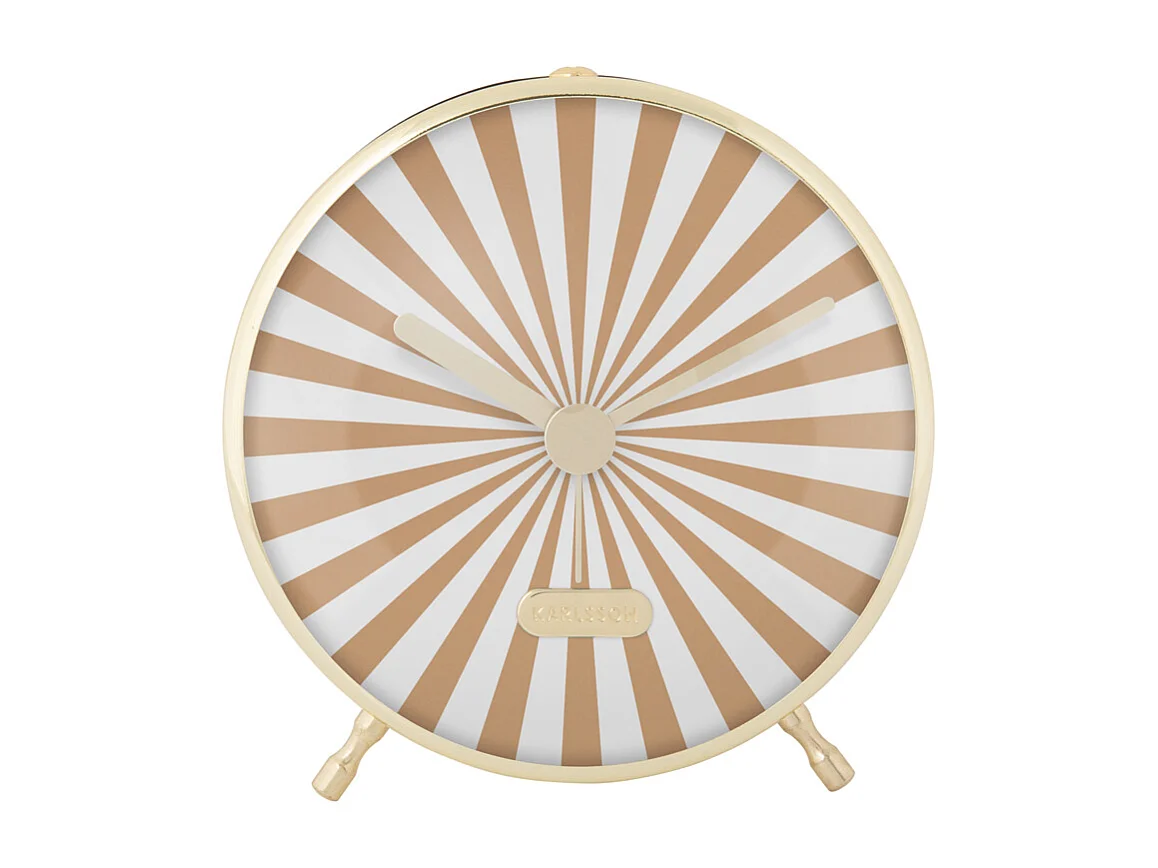 Réveil Candy Swirl - Marron doux et blanc