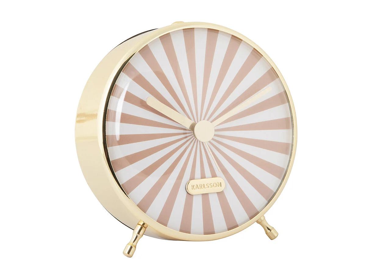 Réveil Candy Swirl - Marron doux et blanc