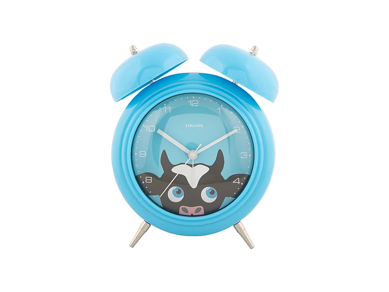 Réveil Peekaboo Cow - Bleu