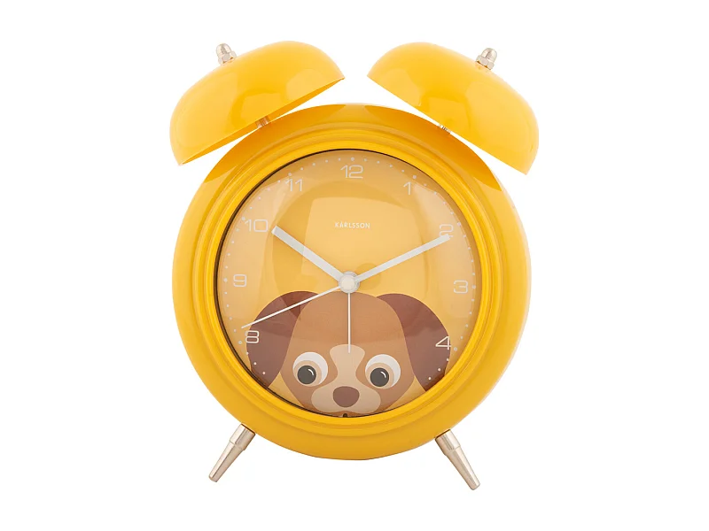 Wekker Peekaboo Dog - Geel